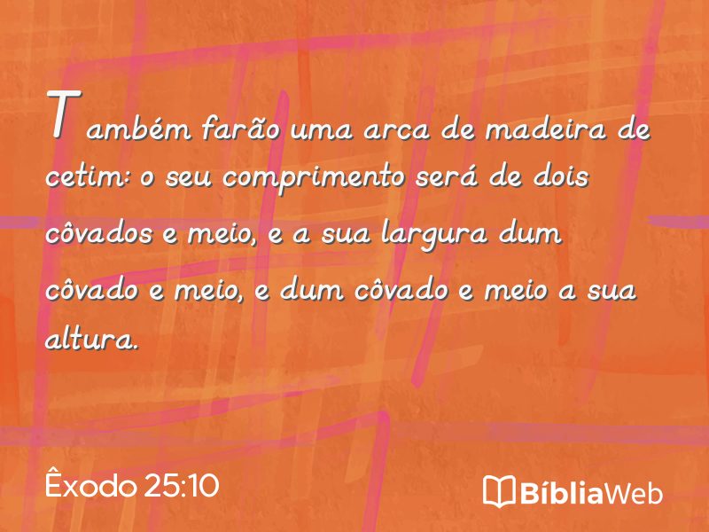 Êxodo 25:10 em imagem para compartilhar