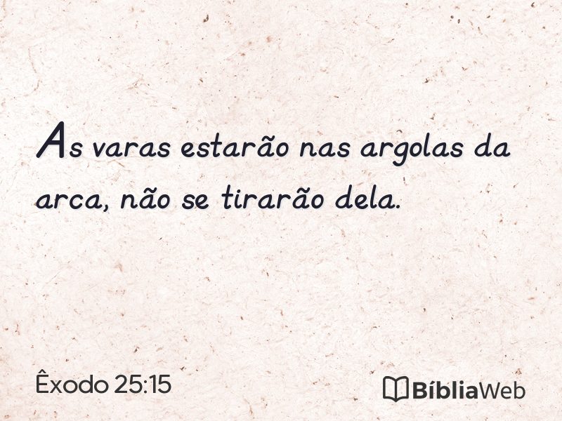 Êxodo 25:15 em imagem para compartilhar
