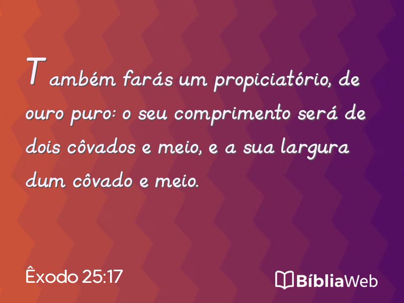 Êxodo 25:17 em imagem para compartilhar