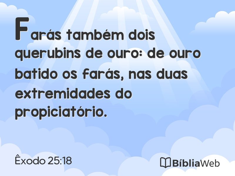 Êxodo 25:18 em imagem para compartilhar