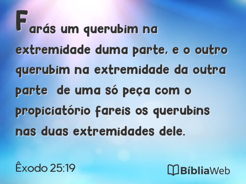Êxodo 25:19 em imagem para compartilhar