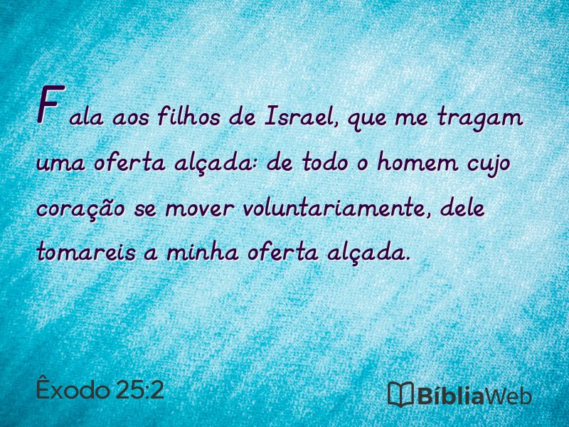 Êxodo 25:2 em imagem para compartilhar