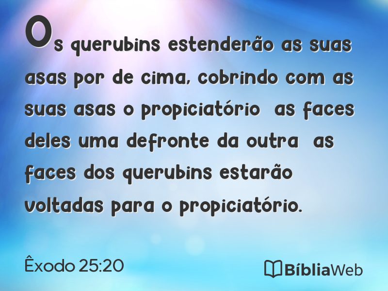 Êxodo 25:20 em imagem para compartilhar