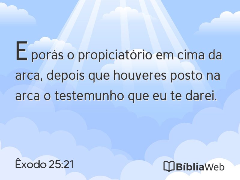 Êxodo 25:21 em imagem para compartilhar