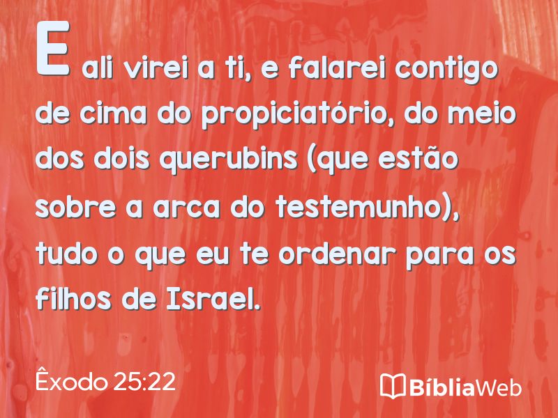 Êxodo 25:22 em imagem para compartilhar