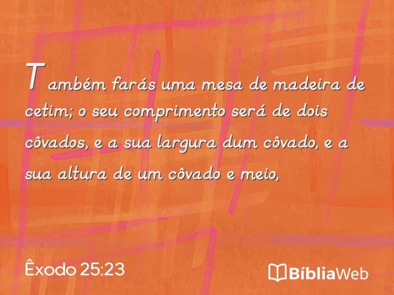 Êxodo 25:23 em imagem para compartilhar
