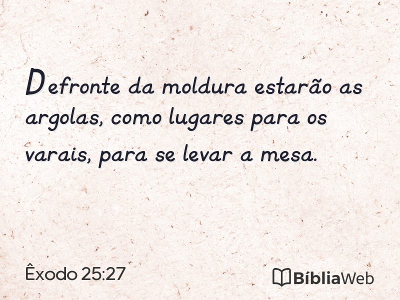 Êxodo 25:27 em imagem para compartilhar