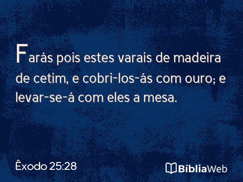 Êxodo 25:28 em imagem para compartilhar