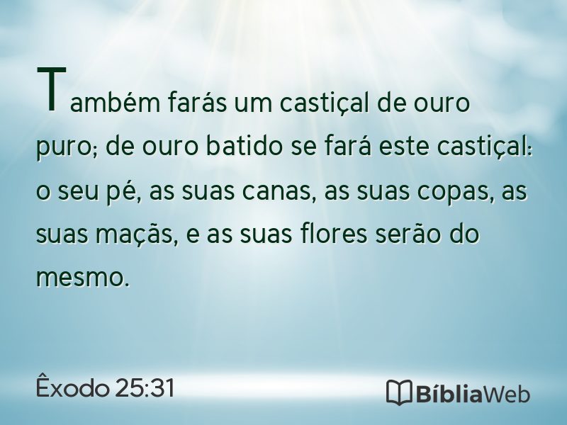 Êxodo 25:31 em imagem para compartilhar