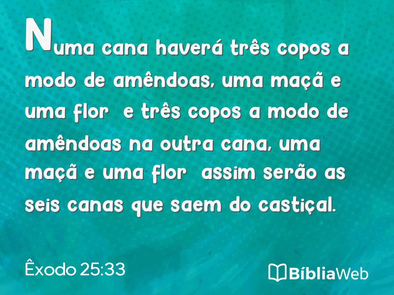 Êxodo 25:33 em imagem para compartilhar