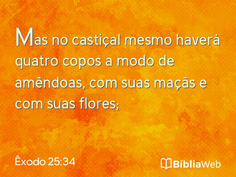 Êxodo 25:34 em imagem para compartilhar