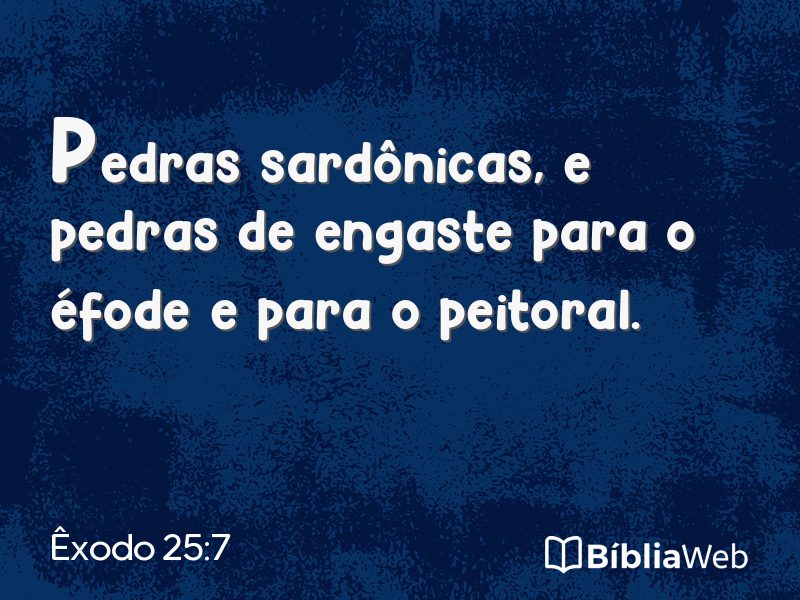 Êxodo 25:7 em imagem para compartilhar