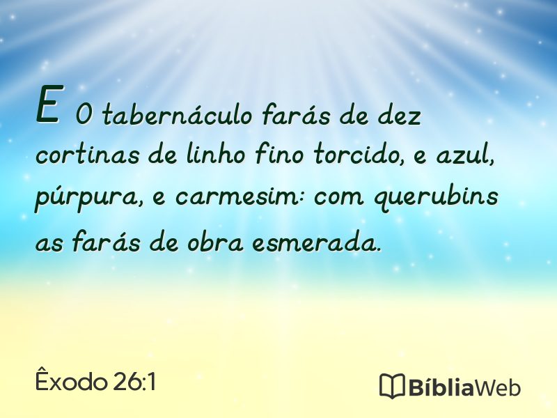 Êxodo 26:1 em imagem para compartilhar