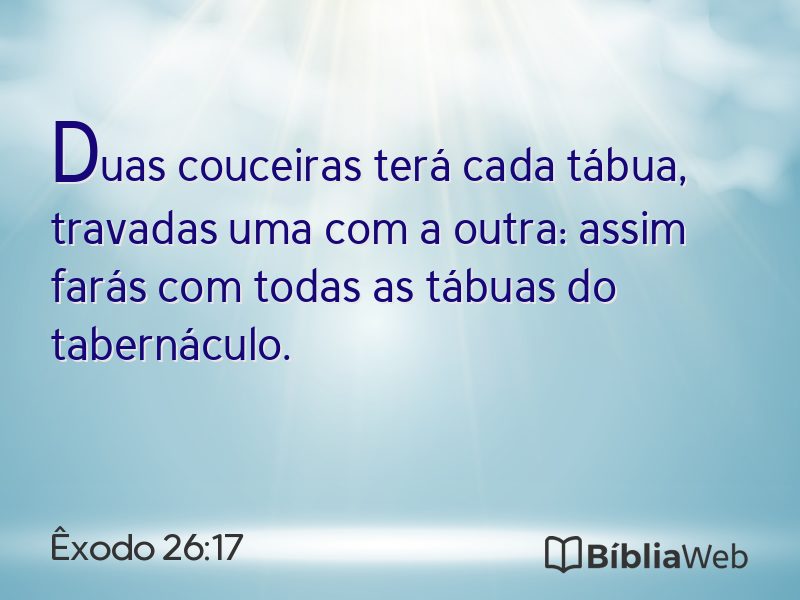 Êxodo 26:17 em imagem para compartilhar