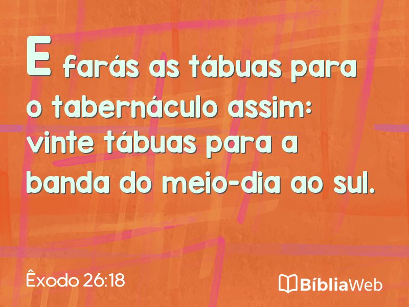 Êxodo 26:18 em imagem para compartilhar