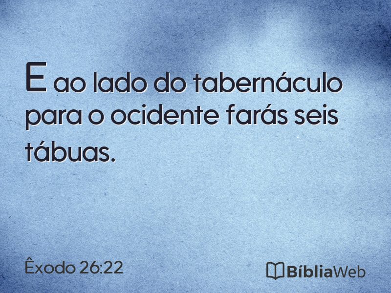 Êxodo 26:22 em imagem para compartilhar