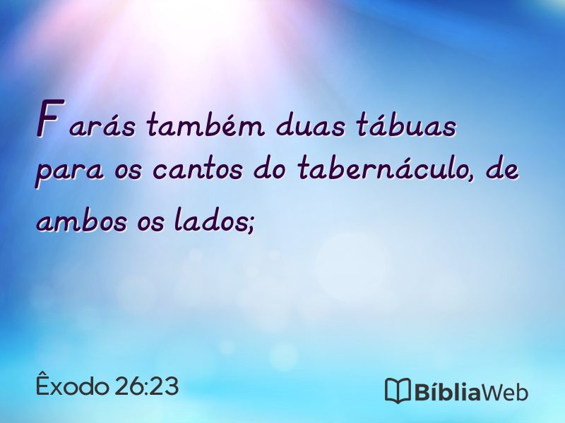 Êxodo 26:23 em imagem para compartilhar