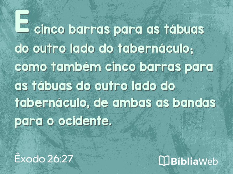 Êxodo 26:27 em imagem para compartilhar