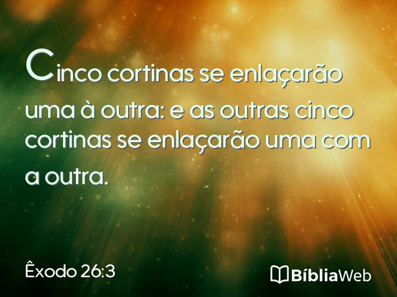 Êxodo 26:3 em imagem para compartilhar