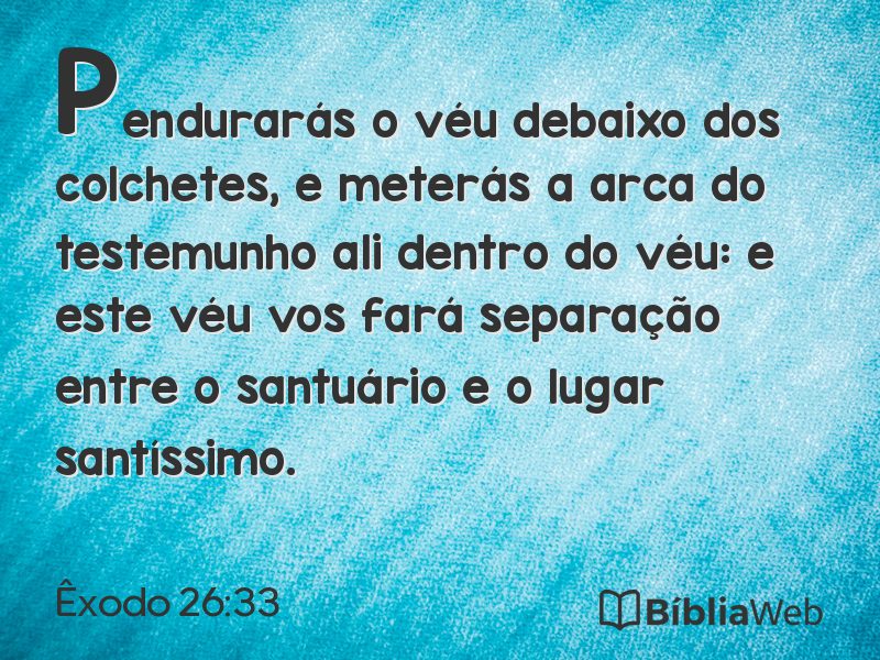 Êxodo 26:33 em imagem para compartilhar
