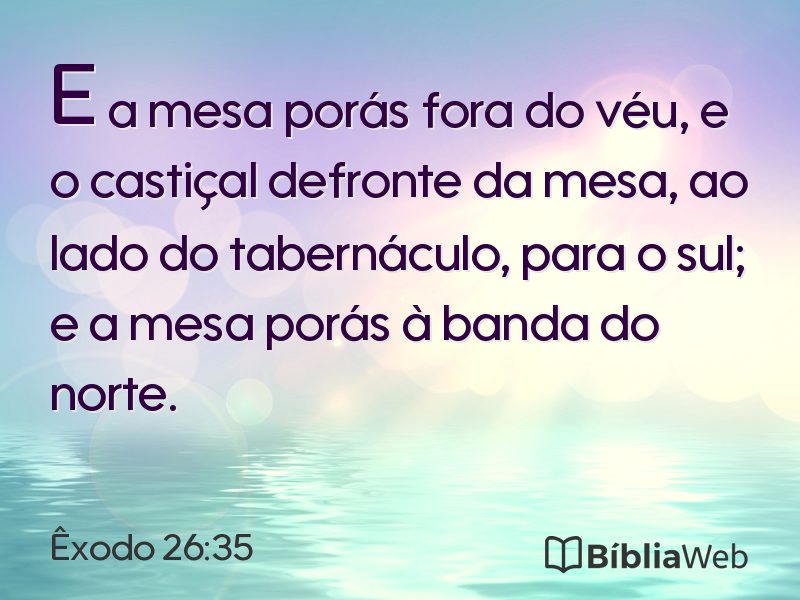 Êxodo 26:35 em imagem para compartilhar