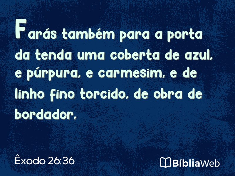 Êxodo 26:36 em imagem para compartilhar
