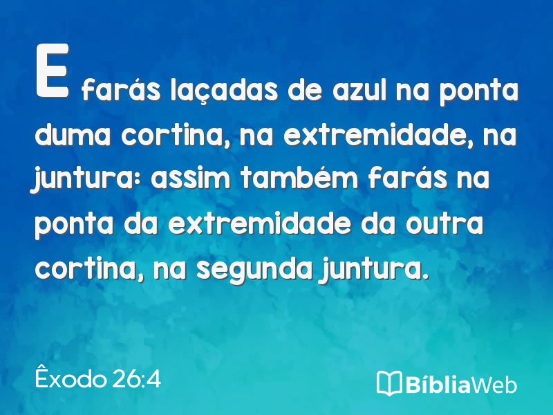 Êxodo 26:4 em imagem para compartilhar