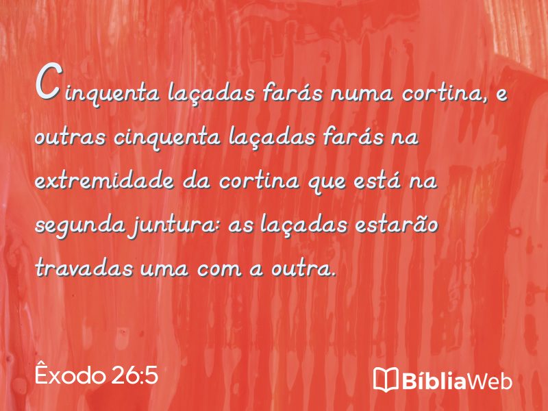 Êxodo 26:5 em imagem para compartilhar