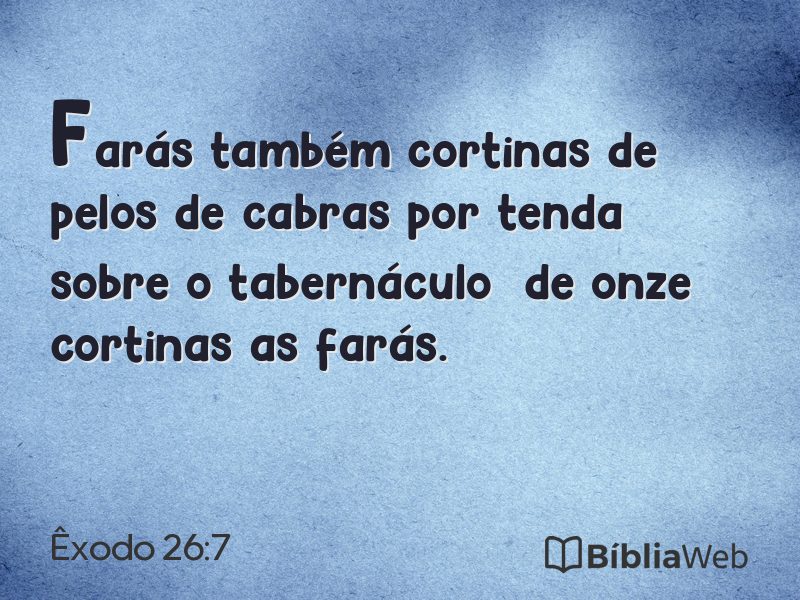 Êxodo 26:7 em imagem para compartilhar
