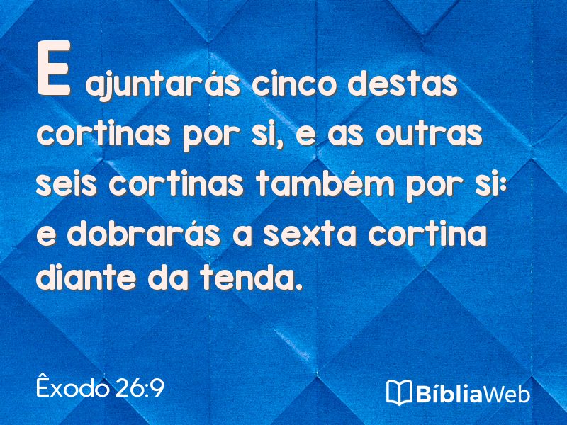 Êxodo 26:9 em imagem para compartilhar