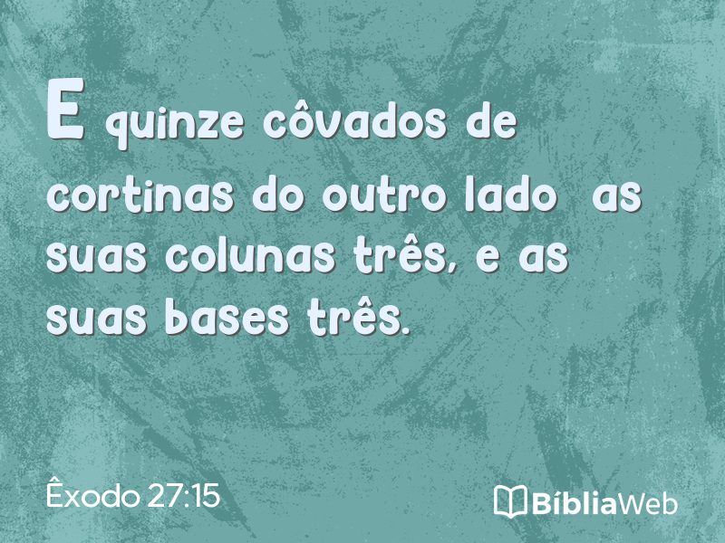Êxodo 27:15 em imagem para compartilhar