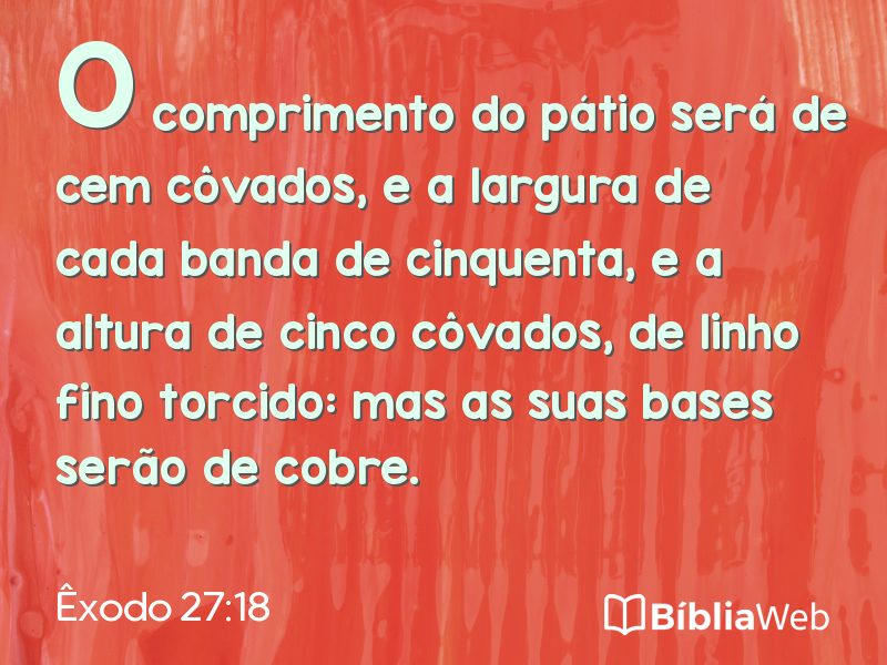 Êxodo 27:18 em imagem para compartilhar