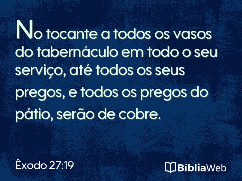 Êxodo 27:19 em imagem para compartilhar