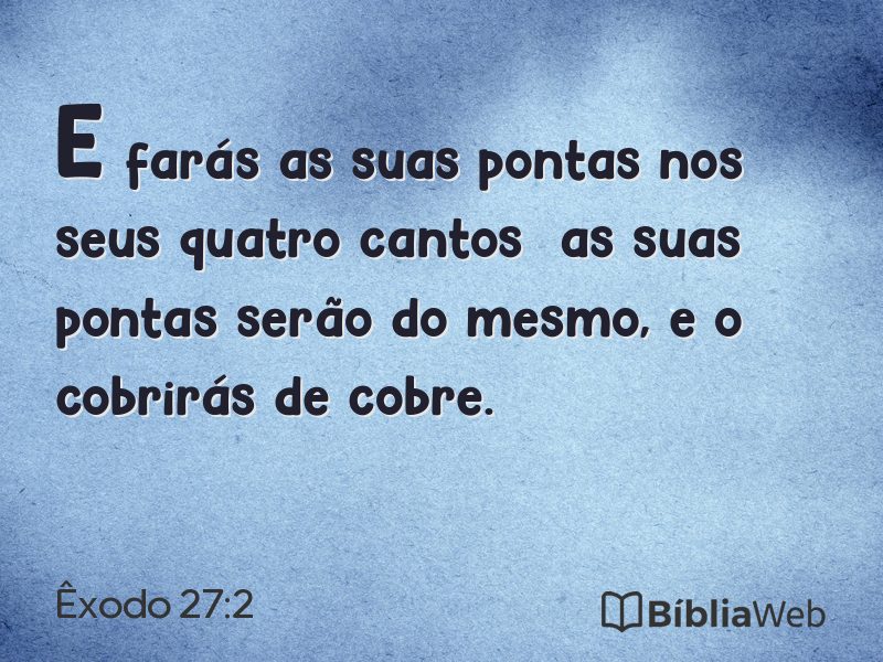 Êxodo 27:2 em imagem para compartilhar