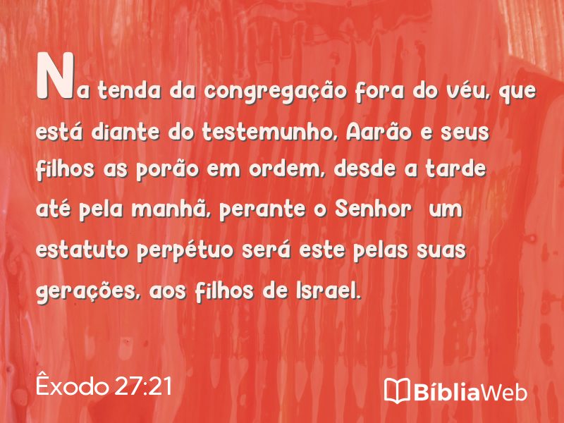 Êxodo 27:21 em imagem para compartilhar