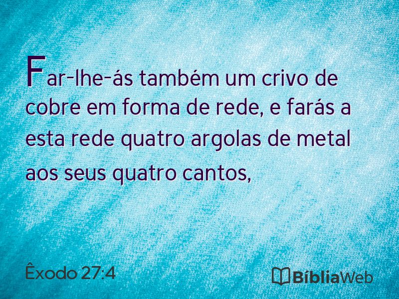 Êxodo 27:4 em imagem para compartilhar