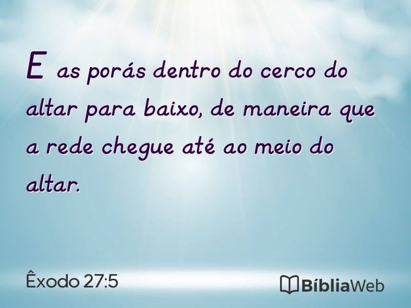 Êxodo 27:5 em imagem para compartilhar