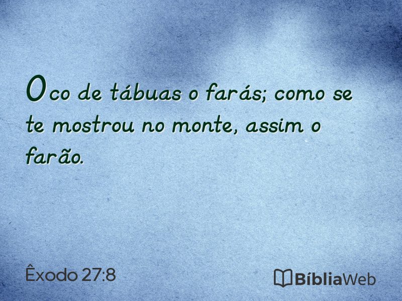 Êxodo 27:8 em imagem para compartilhar