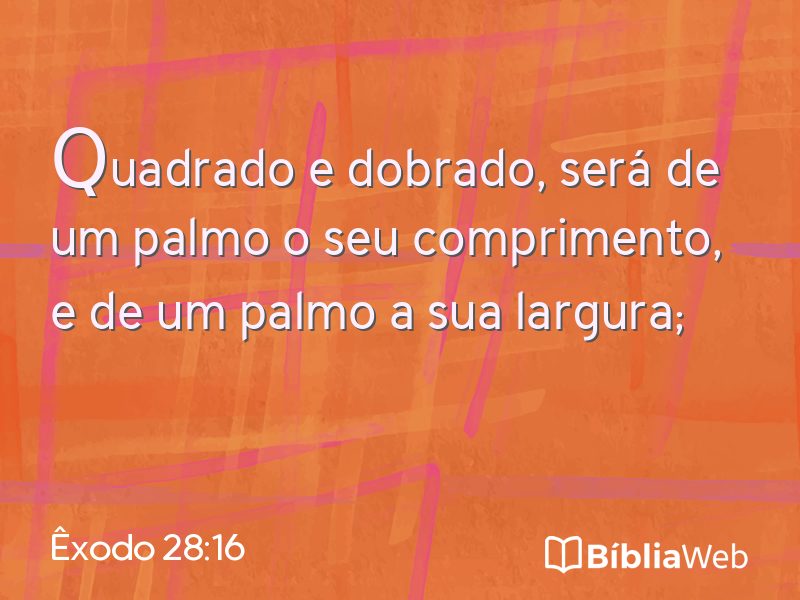 Êxodo 28:16 em imagem para compartilhar