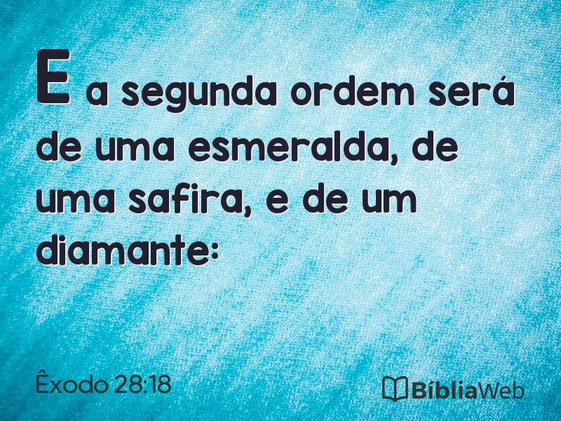 Êxodo 28:18 em imagem para compartilhar