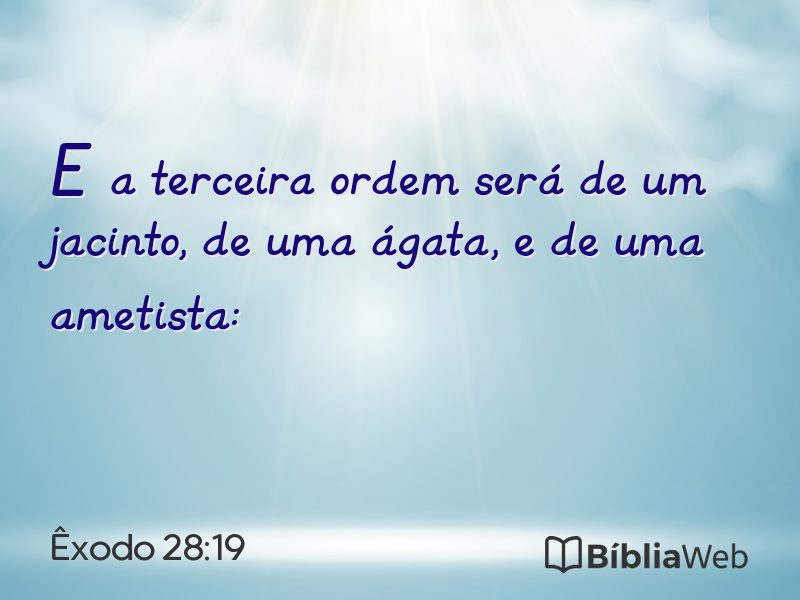 Êxodo 28:19 em imagem para compartilhar