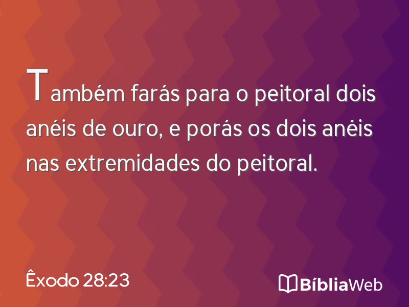 Êxodo 28:23 em imagem para compartilhar