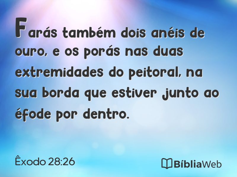 Êxodo 28:26 em imagem para compartilhar