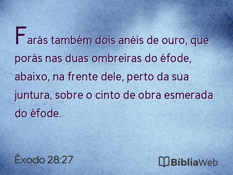 Êxodo 28:27 em imagem para compartilhar