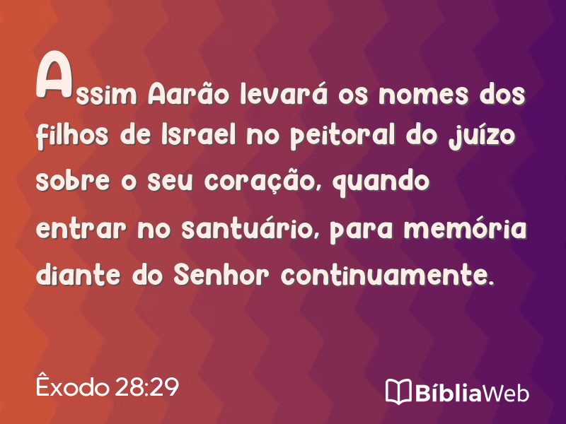 Êxodo 28:29 em imagem para compartilhar