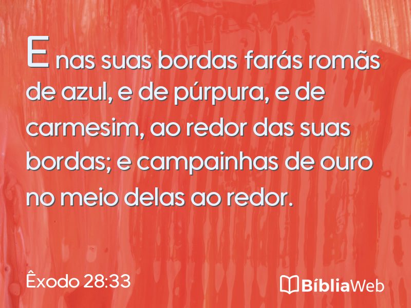 Êxodo 28:33 em imagem para compartilhar