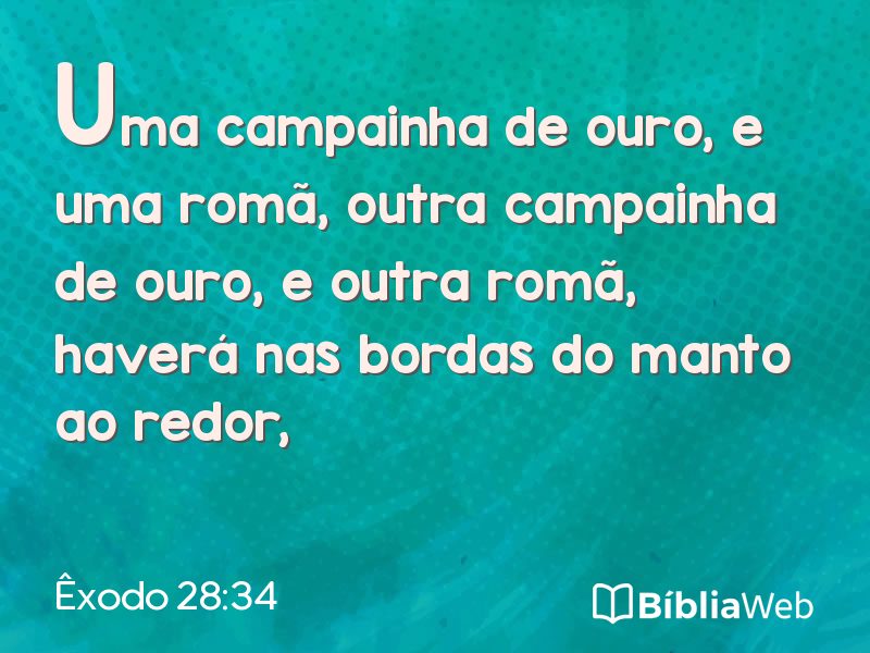 Êxodo 28:34 em imagem para compartilhar