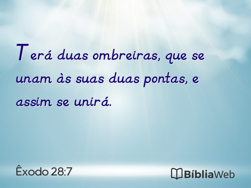 Êxodo 28:7 em imagem para compartilhar