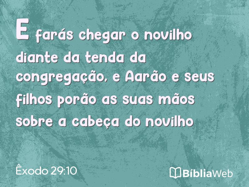 Êxodo 29:10 em imagem para compartilhar