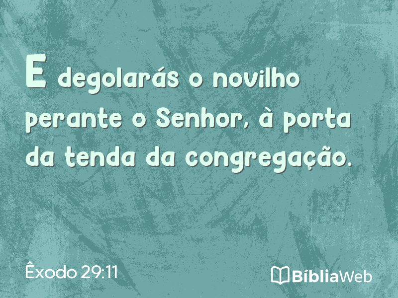 Êxodo 29:11 em imagem para compartilhar